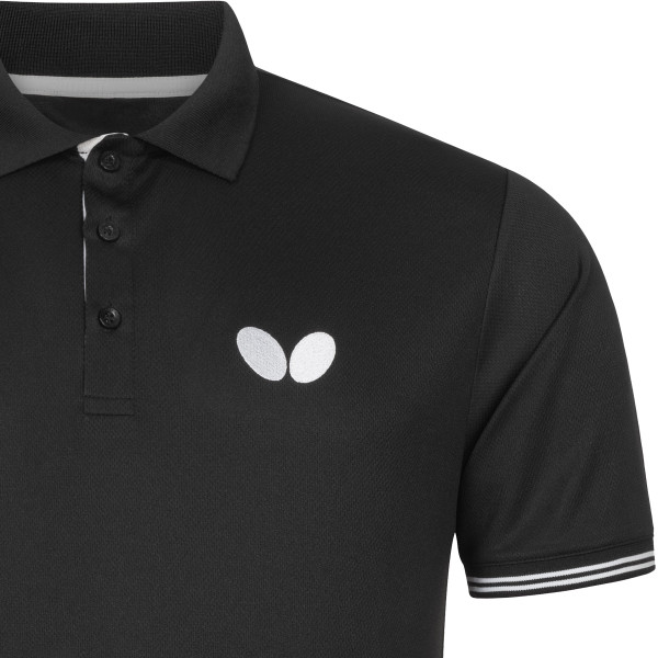 Butterfly Puren Shirt: Close-up of left chest Butterfly Logo